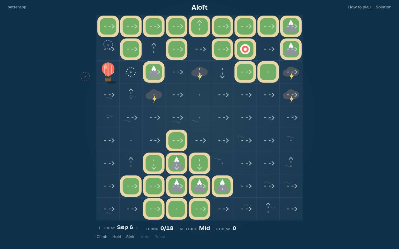 Screenshot of Aloft