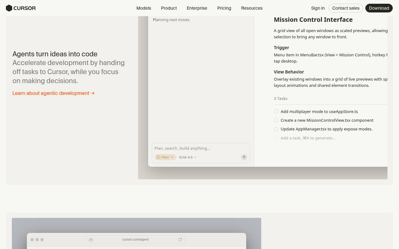 Screenshot of Cursor