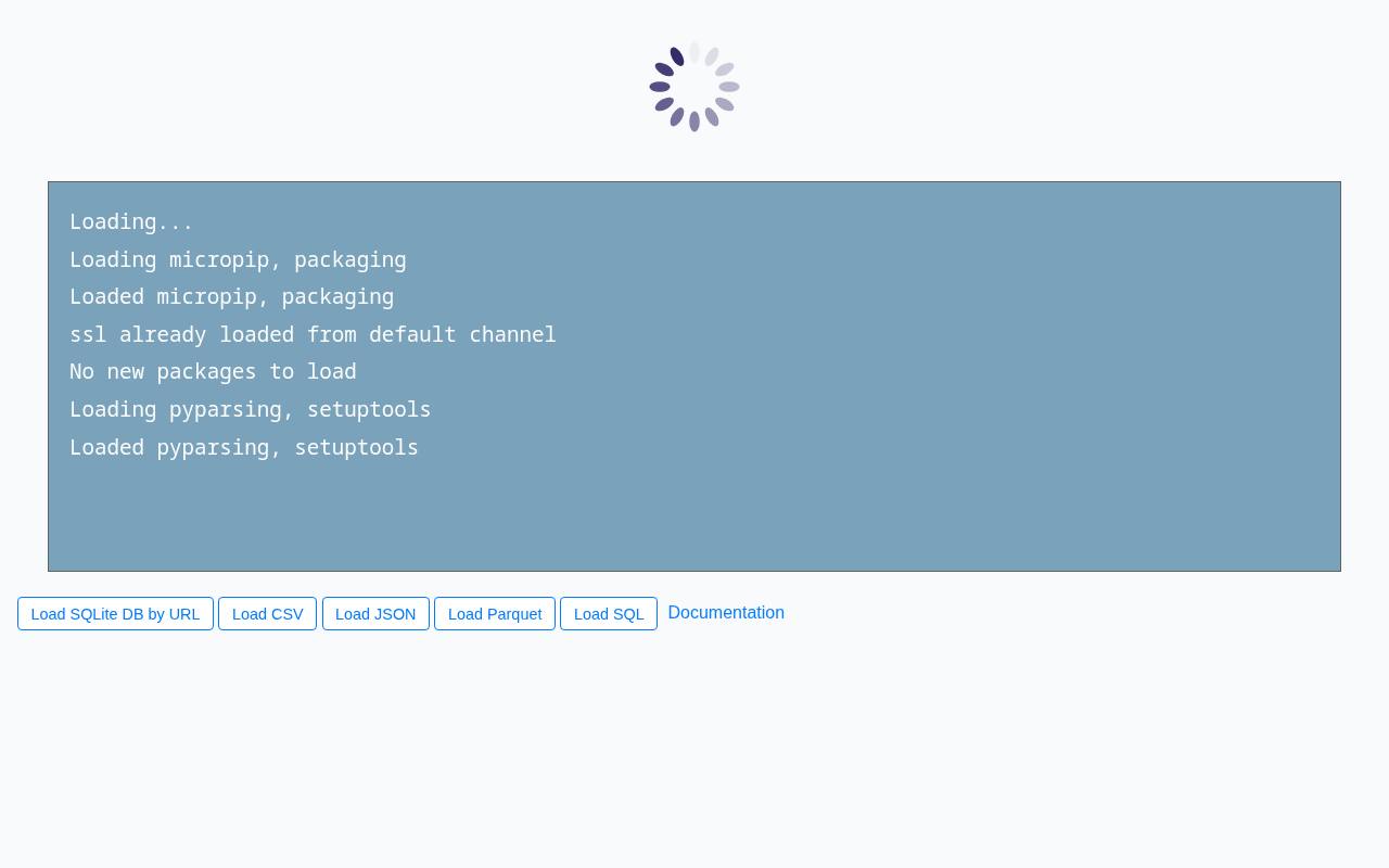Screenshot of Datasette Lite