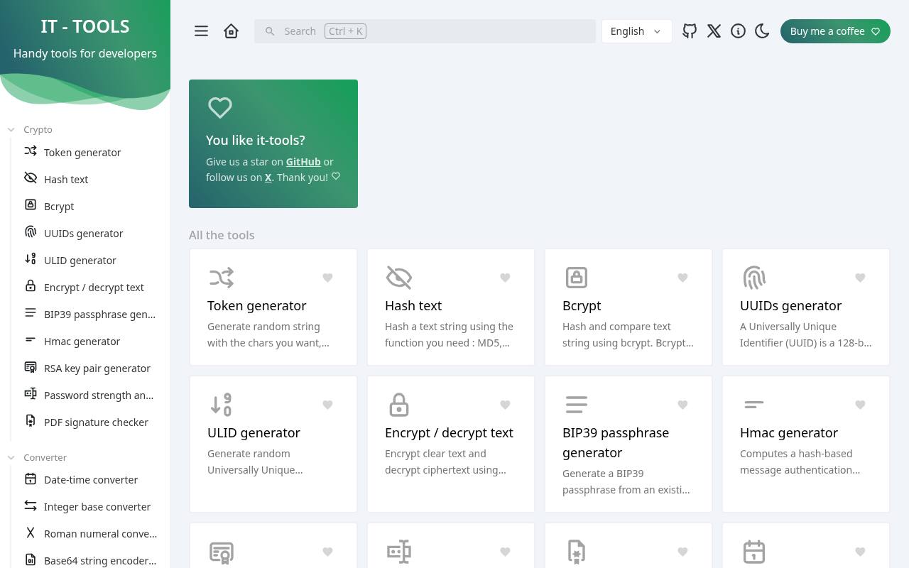 Screenshot of IT Tools