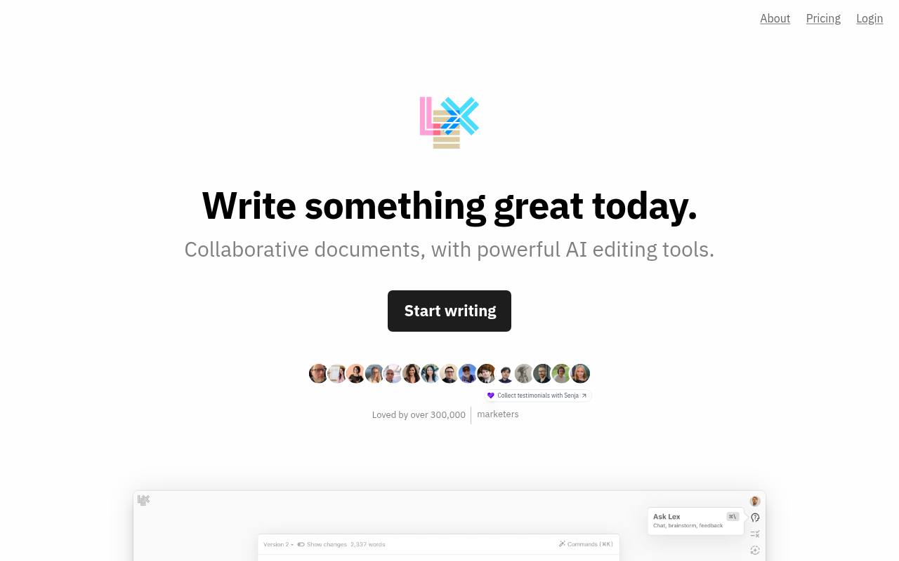 Screenshot of Lex