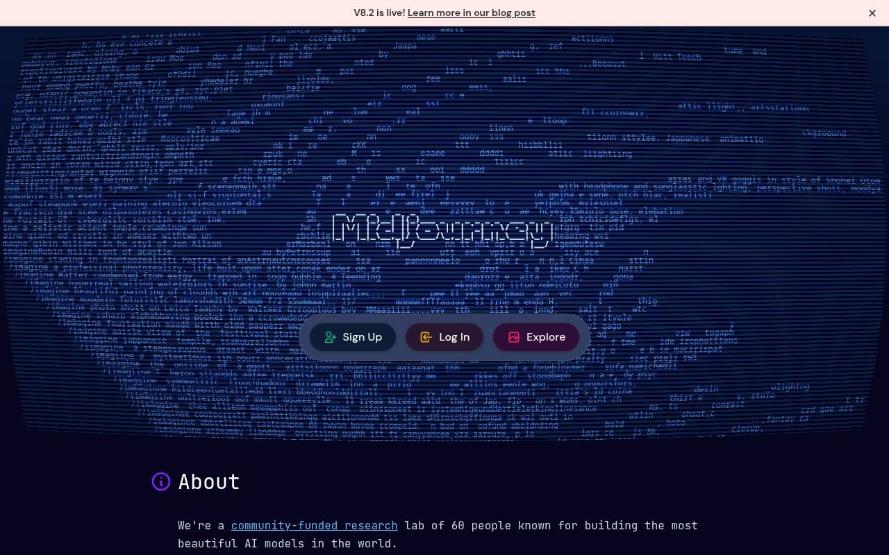 Screenshot of Midjourney