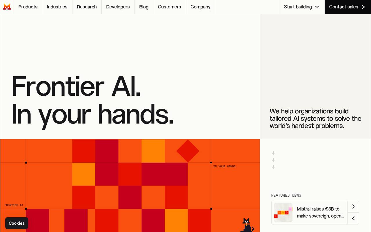 Screenshot of Mistral AI