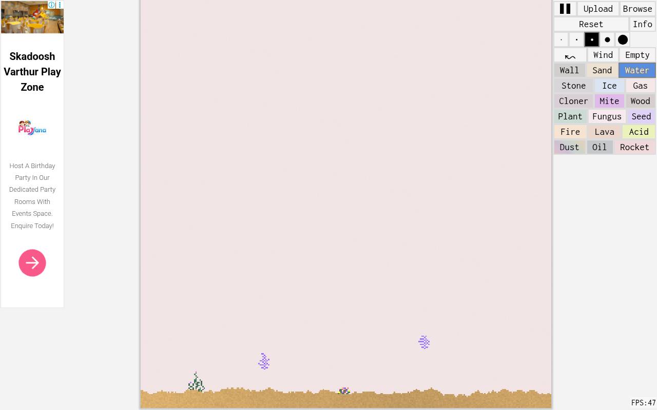 Screenshot of Sandspiel