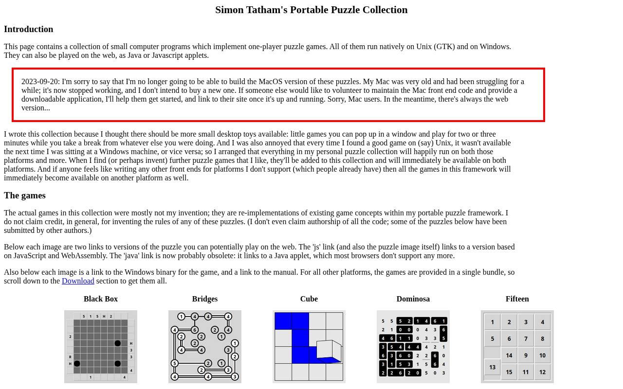 Screenshot of Simon Tatham's Puzzles