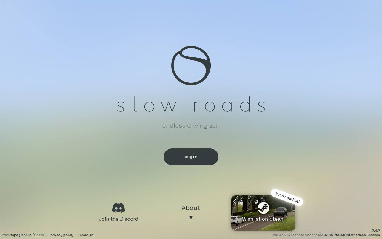Screenshot of Slow Roads