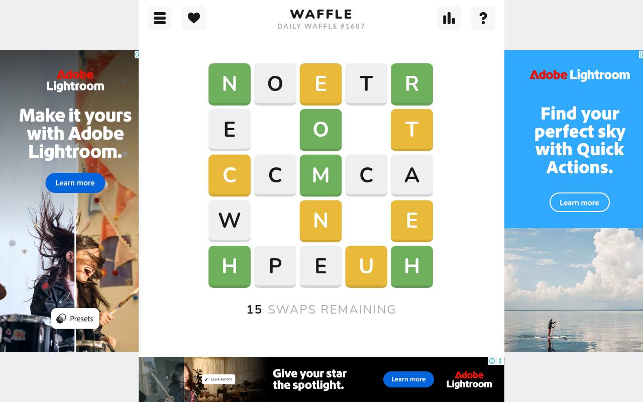 Screenshot of Waffle